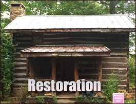 Historic Log Cabin Restoration  Hillsborough, North Carolina